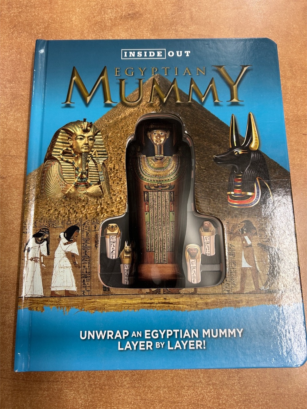 Egyptian Mummy Inside Out Interactive Layered Book - Hard Cover - Like new